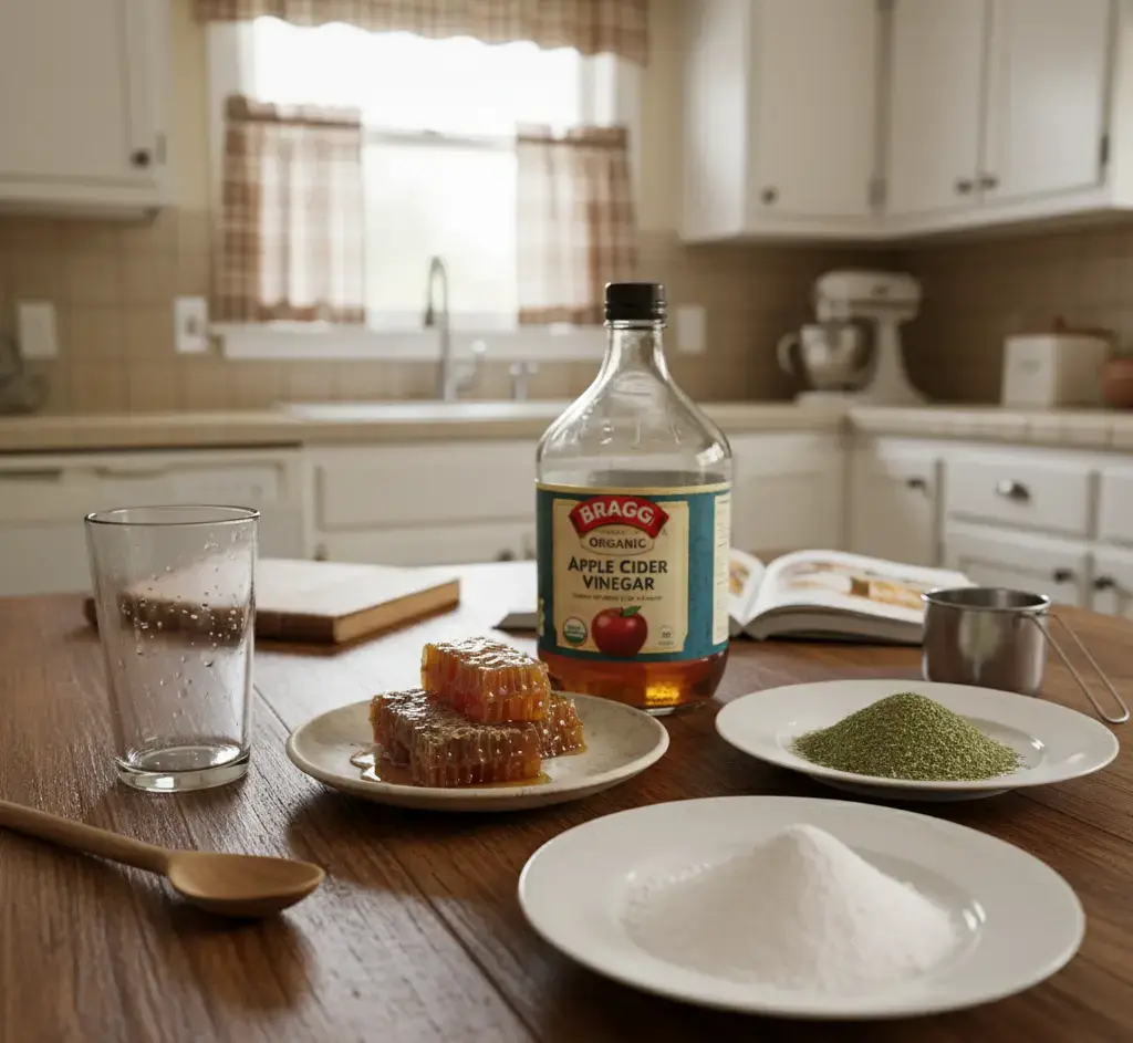Healthy ingredients on a kitchen counter